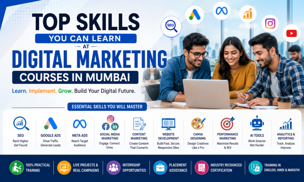 Top Skills You Can Learn at DGmark Institute Digital Marketing Courses in Mumbai
